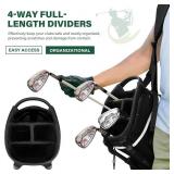 Lightweight Golf Stand Bag with 4-Way Full-Length Divider, Foldable Base & Dual Straps