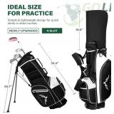 Lightweight Golf Stand Bag with 4-Way Full-Length Divider, Foldable Base & Dual Straps