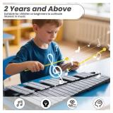 30 Notes Collapsible Glockenspiel Xylophone, Percussion Instrument Kit for Adult and Kid, Professional Bell Kit for Beginner, Includes 2 Mallets and Carrying Bag