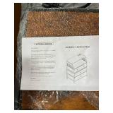 21.8"W Nightstand with Charging Station & LED Lights, Bedside Table with 4 Fabric Drawers, Night Table with Safety Netting Open Wood Shelf Storage for Bedroom, Table with WoodTop, Rustic Brown