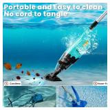 Cordless Pool Vacuum Cleaner for Above Ground Pool & In Ground Rechargeable Pool Vacuum Cleaner - 90 Mins Runtime, Spa Vacuum for Hot Tub- Fast 3H Charge (Green)