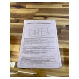 Retails for $120! Censi 24" Round Nesting Table, Accent Coffee Table, French Oak Grey Wood Finish, Space-Saving, Modern Industrial Style