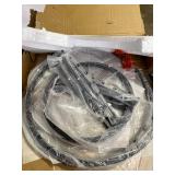 Retails for $120! Censi 24" Round Nesting Table, Accent Coffee Table, French Oak Grey Wood Finish, Space-Saving, Modern Industrial Style