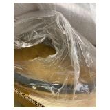 Retails for $120! Censi 24" Round Nesting Table, Accent Coffee Table, French Oak Grey Wood Finish, Space-Saving, Modern Industrial Style