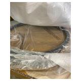 Retails for $120! Censi 24" Round Nesting Table, Accent Coffee Table, French Oak Grey Wood Finish, Space-Saving, Modern Industrial Style