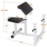 ANT MARCH Preacher Curl Weight Bench Seated Arm Isolated Barbell Dumbbell Biceps Station Home Gym Max load 450lLBS
