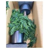 37 Inch Set of Two Artificial Cedar Topiary Tree, for Indoor & Outdoor Decoration, UV Protection Potted Shrubs for Front Door, Beautiful and Lifelike Tree(37 Inch)