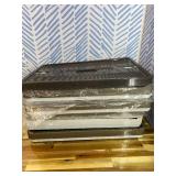 Retails for $125! Simple Deluxe Plastic Storage Bins with Lids, 200 Qt (50 Gal) Storage Cabinet, 5 Pack Stackable Beige Closet Organizer, 20.5 x 11.4 x 52.4Inch Foldable Plastic Storage Container with