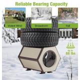 GUTINNEEN Outdoor Cat House, Heated and Insulated Cat Shelter for Winter, Weatherproof Cat Condo with Adjustable Temperature and Time, Feral Cat Patio with Escape Door (1 Set)