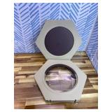 GUTINNEEN Outdoor Cat House, Heated and Insulated Cat Shelter for Winter, Weatherproof Cat Condo with Adjustable Temperature and Time, Feral Cat Patio with Escape Door (1 Set)