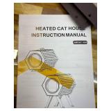 GUTINNEEN Outdoor Cat House, Heated and Insulated Cat Shelter for Winter, Weatherproof Cat Condo with Adjustable Temperature and Time, Feral Cat Patio with Escape Door (1 Set)