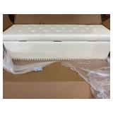 Retails for $300! Veanerwood Storage Bench, 51-Inch Storage Ottoman Bench, 30 Gallons, Large Storage Ottoman, Modern Faux Leather Ottoman with Storage for Living Room, Bedroom, Entryway, Hallway, Offi