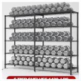 Retails for $110! REIBII 5 Tier Wire Shelving Storage Shelves Loads 1430LBS, 58" W Metal Shelving for Storage Adjustable Shelving Unit Heavy Duty Garage Shelves Pantry Shelves Kitchen, Black