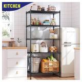 59.4" H x 21.5" W x13.6 D 5-Tier Storage Shelves 1010LBS Wire Shelving Adjustable Metal Shelving Unit Pantry Shelves Sturdy Steel Commercial Shelf for Kitchen Pantry Closet Laundry School