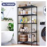 59.4" H x 21.5" W x13.6 D 5-Tier Storage Shelves 1010LBS Wire Shelving Adjustable Metal Shelving Unit Pantry Shelves Sturdy Steel Commercial Shelf for Kitchen Pantry Closet Laundry School