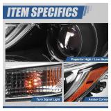 Retails for $123! Auto Dynasty LED Projector Headlight Lamp Compatible with Toyota Corolla Sedan Base/L/LE 2020-2024, Driver Left Side, Black Housing Amber Corner