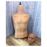 Male Mannequin Full Body Sewing Dress Form Model Mannequins Torso 73 Inches Adjustable Manikin Body Clothing Realistic Men Mannequin Display Head Arm Rotation Metal Base