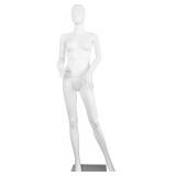 Female Mannequin Dress Form Faceless 70 Inches Adjustable Mannequins Dress Model Full Body Plastic Detachable Mannequins Stand Display Mannequin Head Metal Base (White)