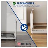 FLEXIMOUNTS 110 QT Stackable Storage Bins With Lids, Collapsible Plastic Storage Bins With Doors and Built-in Wheels For Home Dorm Closet Organizers and Storage, 3 Pack Cubes, Milky White