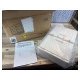 FLEXIMOUNTS 110 QT Stackable Storage Bins With Lids, Collapsible Plastic Storage Bins With Doors and Built-in Wheels For Home Dorm Closet Organizers and Storage, 3 Pack Cubes, Milky White