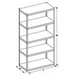 5-Tier Metal Boltless Storage Shelving in Black/Wooden