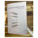 5-Tier Metal Boltless Storage Shelving in Black/Wooden
