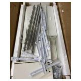 Retails for $170! Aheaplus Closet System, 4-9Ft Closet Organizer with 4 Wooden Drawers, Wood Closet Organizer System with Tower, Walk-in Closet Organizer Wardrobe Clothes Rack with 4 Hanging Rods, Gar