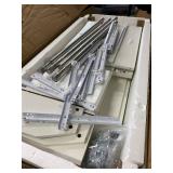 Retails for $170! Aheaplus Closet System, 4-9Ft Closet Organizer with 4 Wooden Drawers, Wood Closet Organizer System with Tower, Walk-in Closet Organizer Wardrobe Clothes Rack with 4 Hanging Rods, Gar