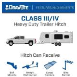 Retails for $234! Draw-Tite 76310 Class 4 Trailer Hitch, 2 Inch Square Receiver, Compatible with 2020-2026 Jeep Gladiator.