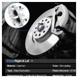 Retails for $150! Front Left & Right Brake Calipers w/Brackets 18-B4974 & 18-B4975 Compatible with Ford F-150 2005 2009, for Lincoln Mark LT 2006 2008 5L3Z2001AA, 5L3Z2B121AA, 6L3Z2001A, 6L3Z2B121AA,6