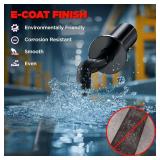 TEEMOO Olympic EZ Curl Barbell Bar, 47" Curl Bar with 2 Spring Collars, Curling bar for Weight Lifting, Squat, Hip Thrusts, Biceps, 500lb Weight Capacity, E-Coat Finish for 2 inch Weight Plates (Black