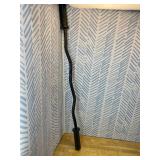 TEEMOO Olympic EZ Curl Barbell Bar, 47" Curl Bar with 2 Spring Collars, Curling bar for Weight Lifting, Squat, Hip Thrusts, Biceps, 500lb Weight Capacity, E-Coat Finish for 2 inch Weight Plates (Black