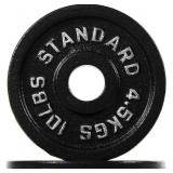 2" Olympic Grip Plates with 3-Handle Design | 2.5-45LB Rubber Encased Iron Weight Set & Pairs | Low-Noise, Floor Safe for Home Gym, Deadlift & Dumbbell