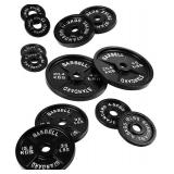 2" Olympic Grip Plates with 3-Handle Design | 2.5-45LB Rubber Encased Iron Weight Set & Pairs | Low-Noise, Floor Safe for Home Gym, Deadlift & Dumbbell