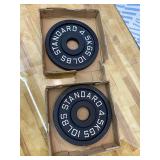 2" Olympic Grip Plates with 3-Handle Design | 2.5-45LB Rubber Encased Iron Weight Set & Pairs | Low-Noise, Floor Safe for Home Gym, Deadlift & Dumbbell