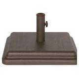 US Weight 40 Pound Umbrella Base - Weighted Umbrella base For Use With Patio Table Heavy Duty Base- 4 Stem Accommodates 1 -1.5 Pole Sizes - Bronze