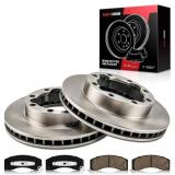 Retails for $152! Torchbeam Front Brake Pads and Rotors Kit - Brake Rotors Ceramic Brake Pads Compatible with 1988-2000 K3500; K3500, 1994-1996 Ram 2500 4WD, 1992-1999 Suburban; Suburban