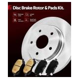 Retails for $152! Torchbeam Front Brake Pads and Rotors Kit - Brake Rotors Ceramic Brake Pads Compatible with 1988-2000 K3500; K3500, 1994-1996 Ram 2500 4WD, 1992-1999 Suburban; Suburban