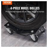 Retails for $107! VEVOR Car Wheel Dolly, 6000 lbs/2722 kg Car Moving Cart with Brakes, Set of 4 Piece, Heavy-Duty Vehicle Dolly, Moving Cars, Trucks, Trailers, Motorcycles, and Boats