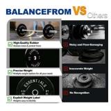 BalanceFrom Olympic Bumper Plate Weight Plate with Steel Hub, Black, 10 lbs Single