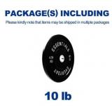 BalanceFrom Olympic Bumper Plate Weight Plate with Steel Hub, Black, 10 lbs Single
