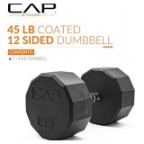CAP Barbell Coated Hex Dumbbell Weight - Single | 10-120 lbs | Multiple Options