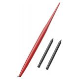 49" Hay Bale Spear, Heavy Duty Hay Spear Quick Attach Square Hay Bale Spears, 4500lbs Capacity Hay Bale Spike with Hex Nut, for Buckets Tractors Loaders