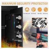 Retails for $127! 5.3 Cuft Large Home Safes Water and Fireproof, Fire proof Safes for Home Use, Anti-Theft Security Safe Box With Digital Keypad & 3 Removable Shelves and Led Light, Money Safes for Do