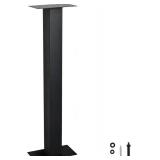 Heavy Duty Mailbox Post, 43" Surface Mounting Post for Use with Mailbox (Black)