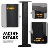 Heavy Duty Mailbox Post, 43" Surface Mounting Post for Use with Mailbox (Black)