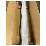 Heavy Duty Mailbox Post, 43" Surface Mounting Post for Use with Mailbox (Black)