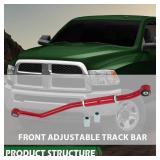 GRAND ORANGE Front Adjustable Track Bar 2-6 Lift Red Compatible with Dodge Ram 2500 3500 2WD & 4WD 2003-2013, 2"-6" Lift Adjustable Track Bar Rod with Bushings