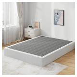 Queen Box Spring Bed Base 9 Inch, 3000lbs Heavy Duty Metal Mattress Foundation with Fabric Cover, Tool-Free Easy Assembly, Noise Free