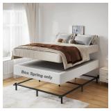 Queen Box Spring Bed Base 9 Inch, 3000lbs Heavy Duty Metal Mattress Foundation with Fabric Cover, Tool-Free Easy Assembly, Noise Free